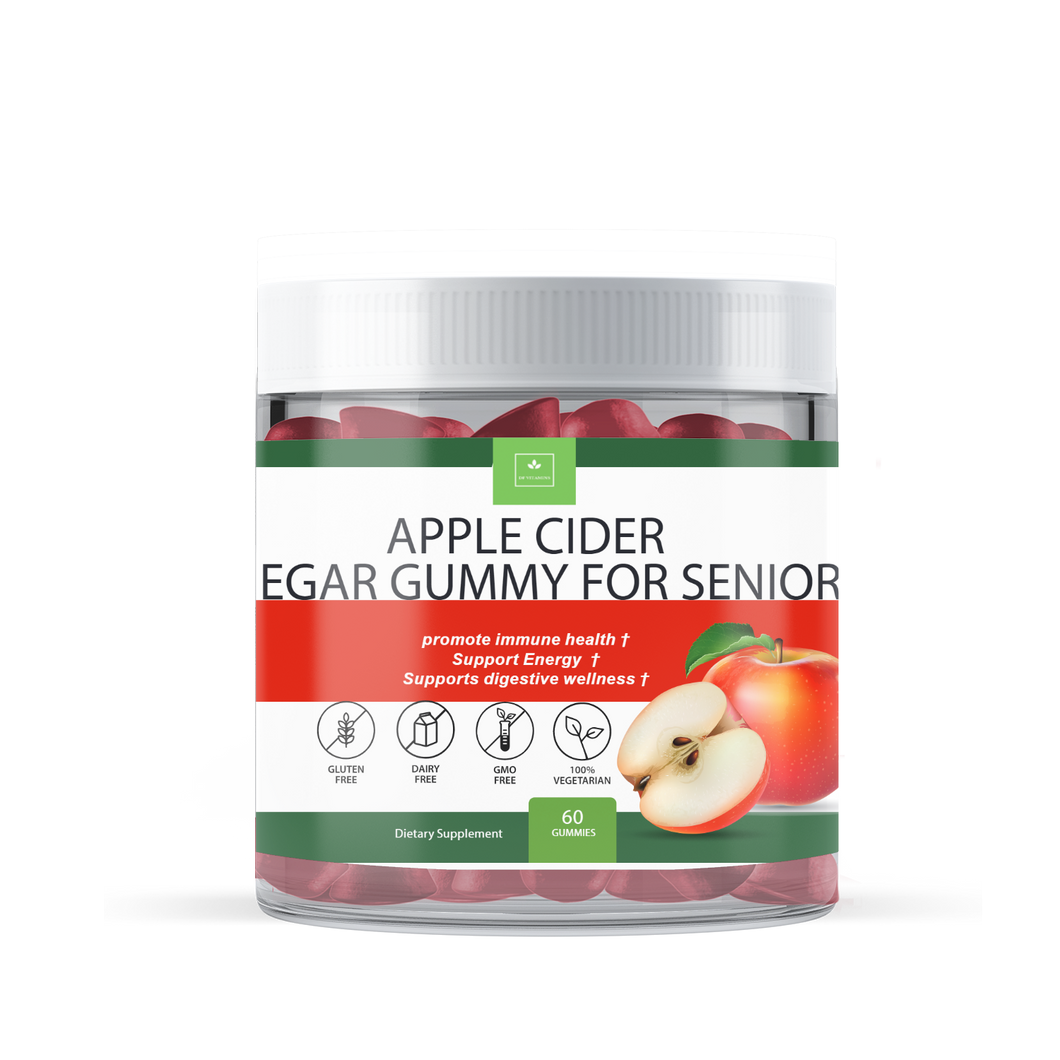 Apple Cider Vinegar Gummy for Seniors- Immune, Detox, Cleanse, Weight Loss, Energy, Gut Health & Immune Support